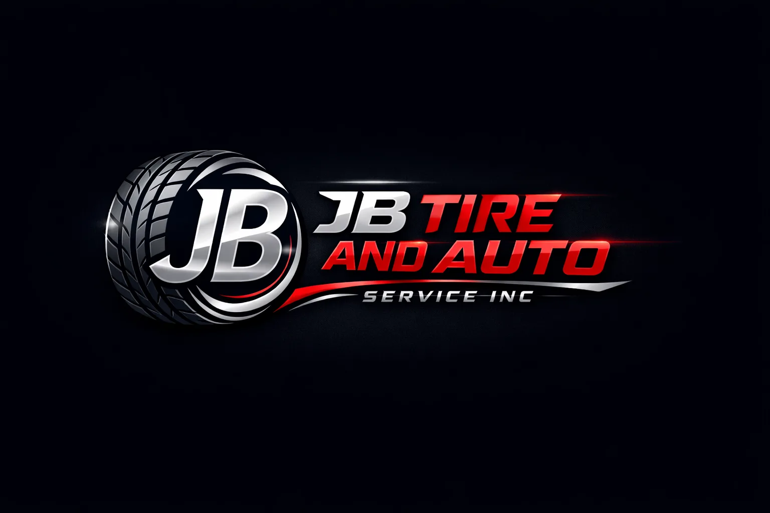 JB Tire technician inspecting a used tire before it goes on sale